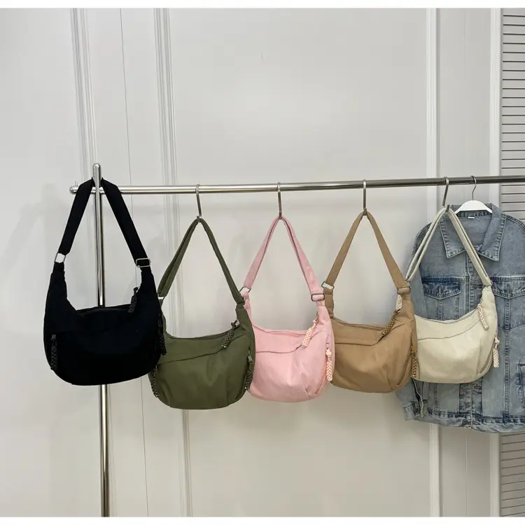 Corduroy Crossbody Bag Women Large Capacity Solid Cloth — feature 14