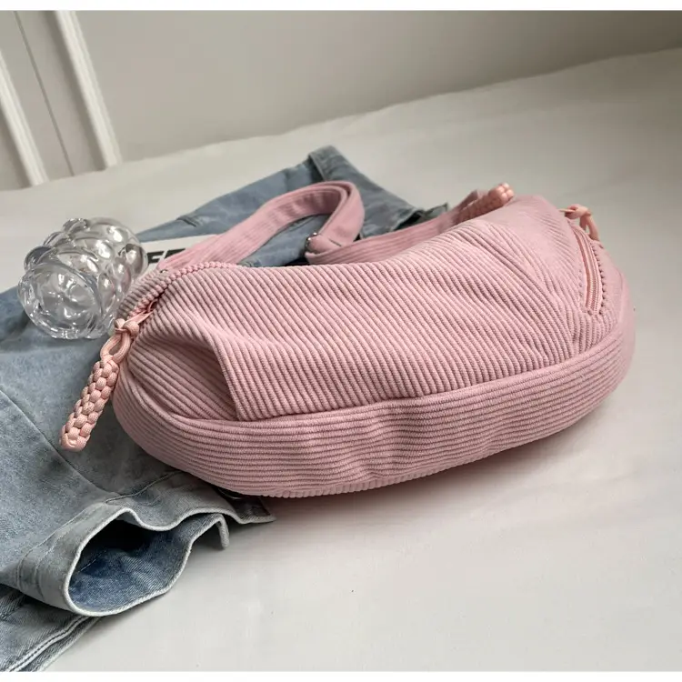 Corduroy Crossbody Bag Women Large Capacity Solid Cloth — feature 23