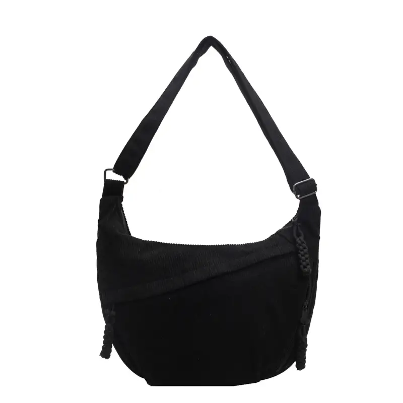 Corduroy Crossbody Bag Women Large Capacity Solid Cloth - Image 3