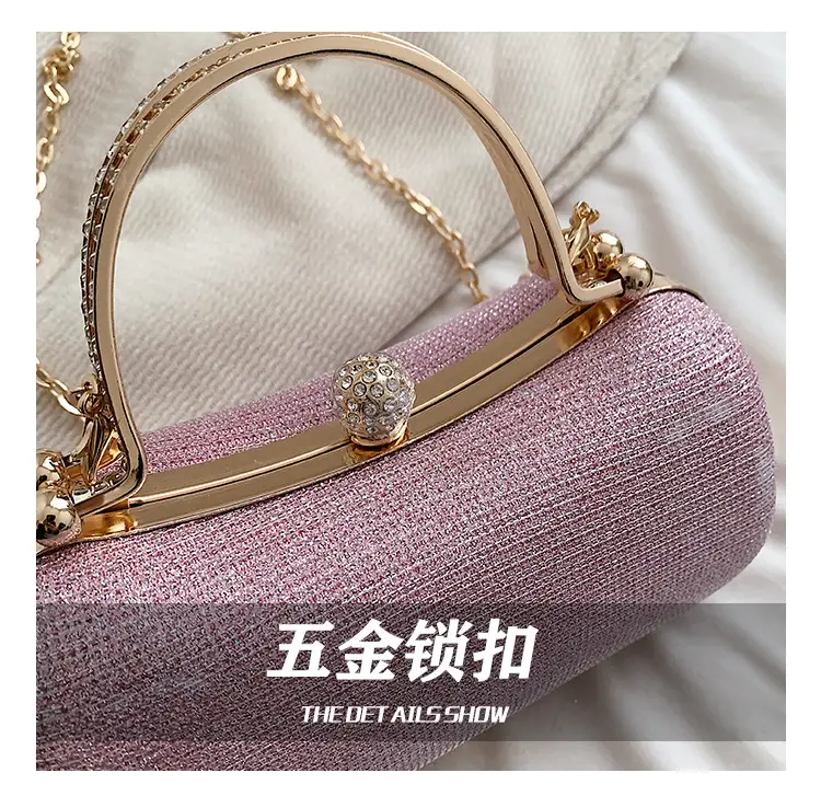 Pink Gold Chain Shoulder Crossbody Bag — feature 14
