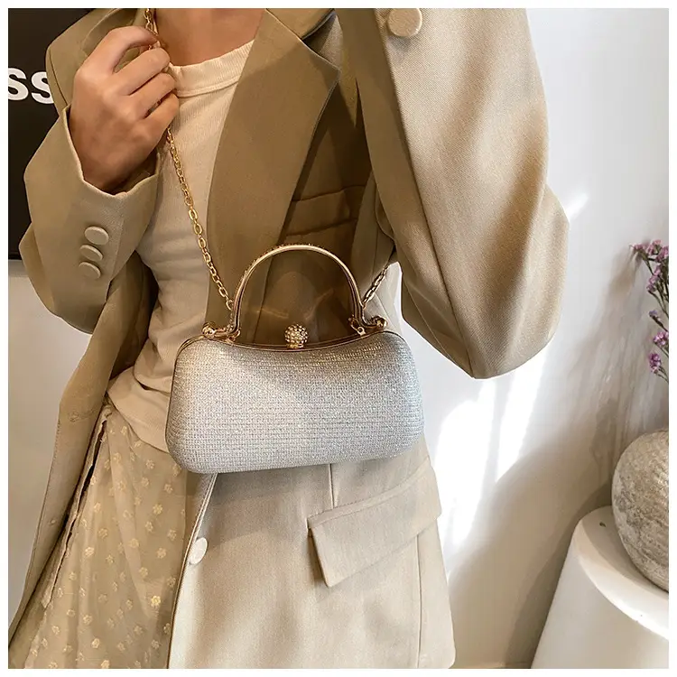 Pink Gold Chain Shoulder Crossbody Bag — feature 21