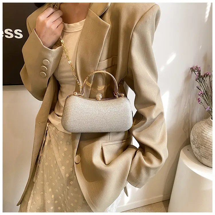 Pink Gold Chain Shoulder Crossbody Bag — feature 23