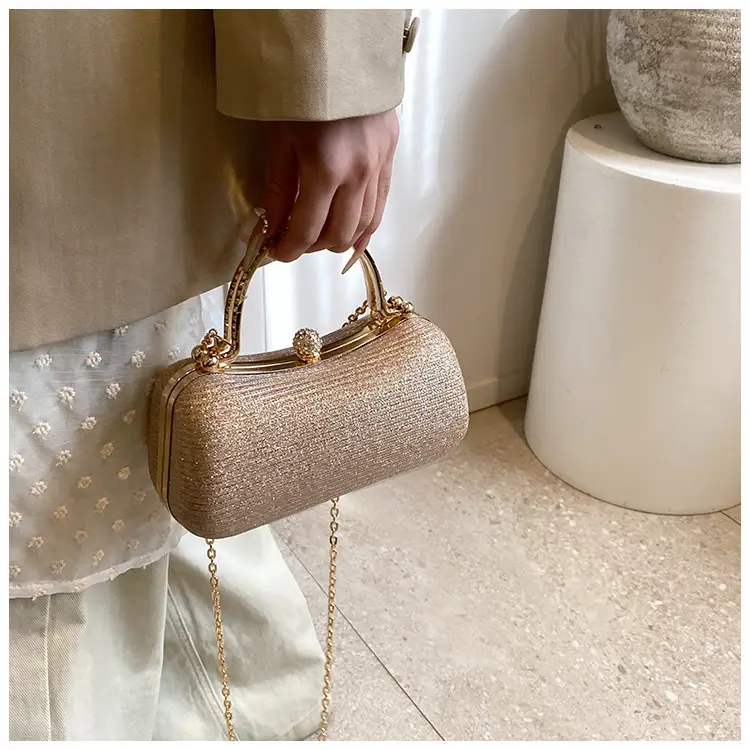 Pink Gold Chain Shoulder Crossbody Bag — feature 24