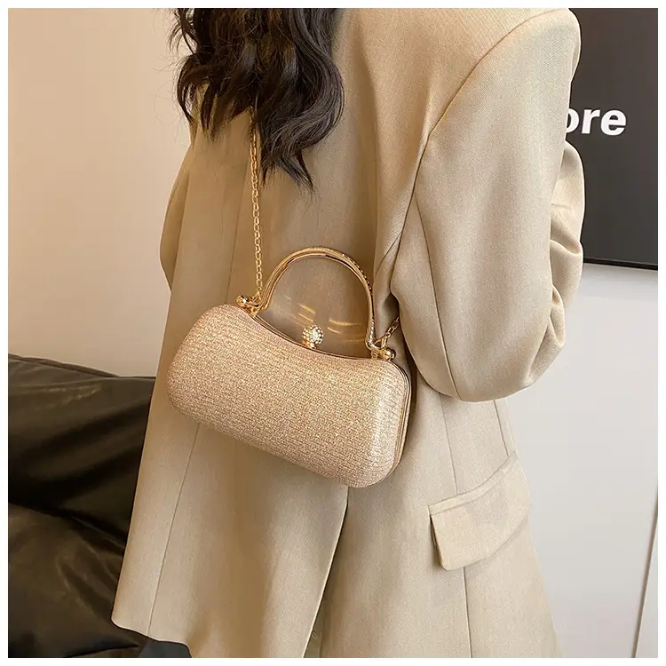Pink Gold Chain Shoulder Crossbody Bag — feature 26