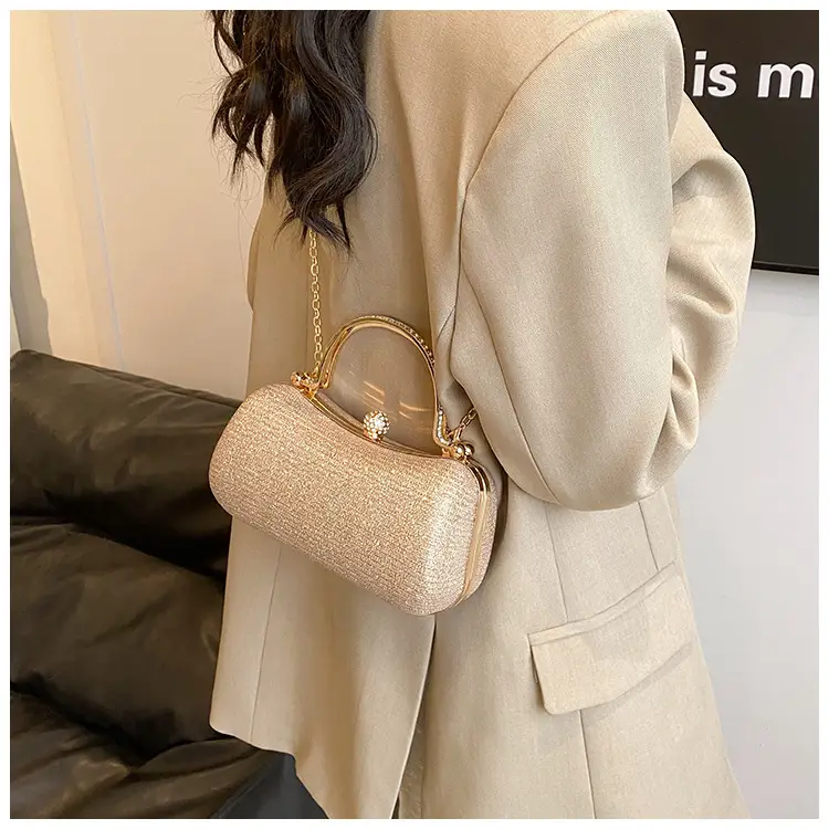 Pink Gold Chain Shoulder Crossbody Bag — feature 27