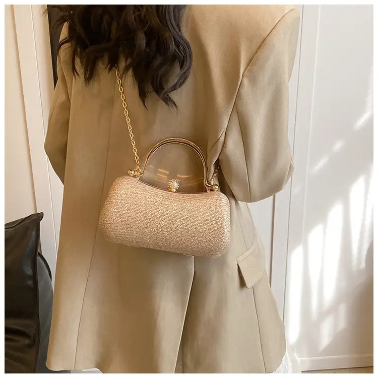 Pink Gold Chain Shoulder Crossbody Bag — feature 28