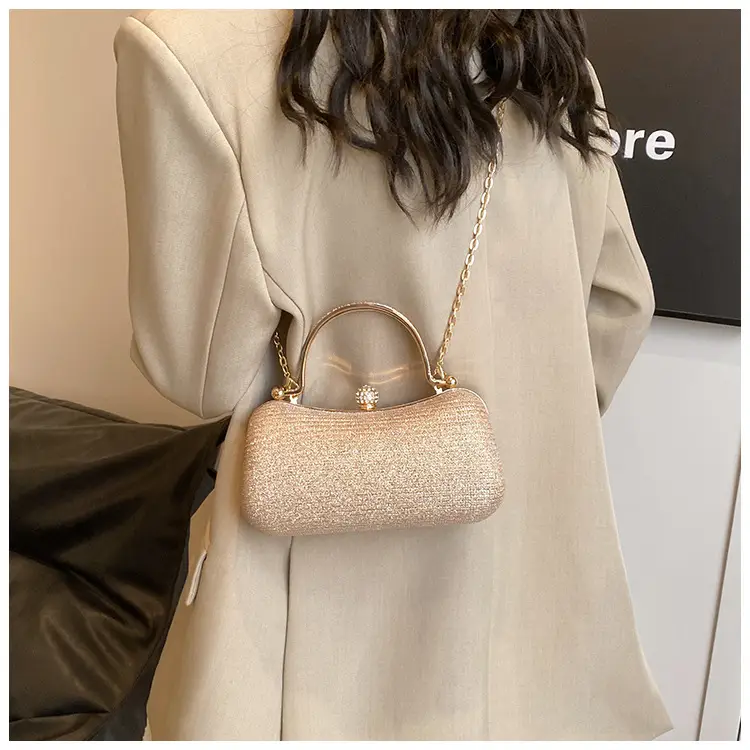 Pink Gold Chain Shoulder Crossbody Bag — feature 29