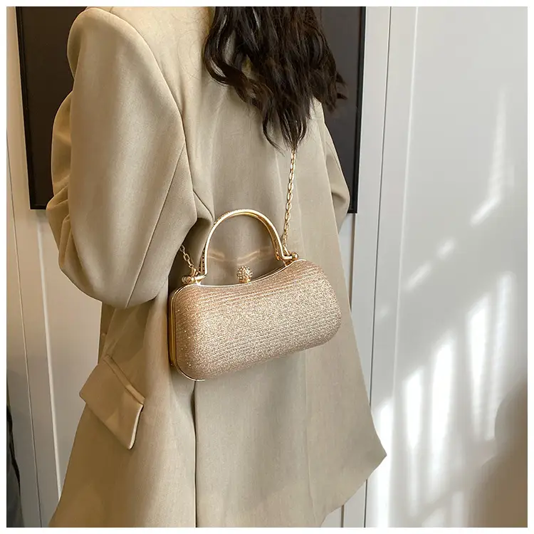 Pink Gold Chain Shoulder Crossbody Bag — feature 30