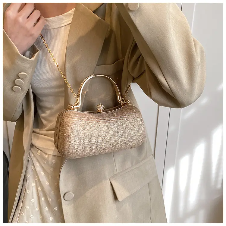 Pink Gold Chain Shoulder Crossbody Bag — feature 31