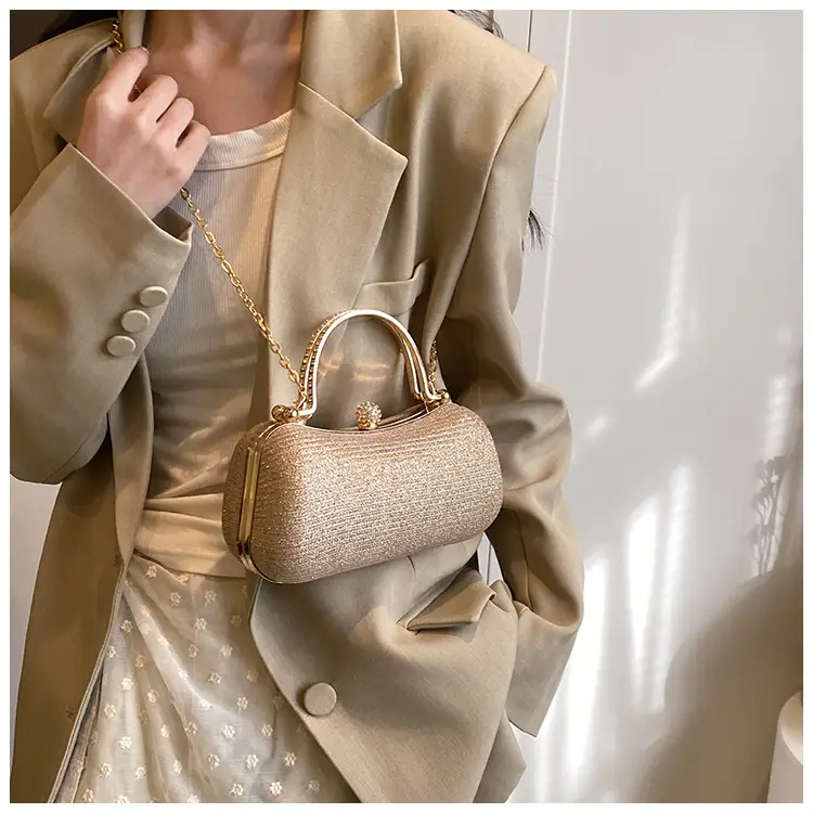 Pink Gold Chain Shoulder Crossbody Bag — feature 32