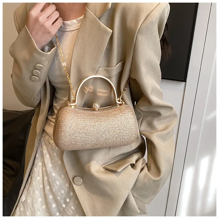 Pink Gold Chain Shoulder Crossbody Bag — feature 33