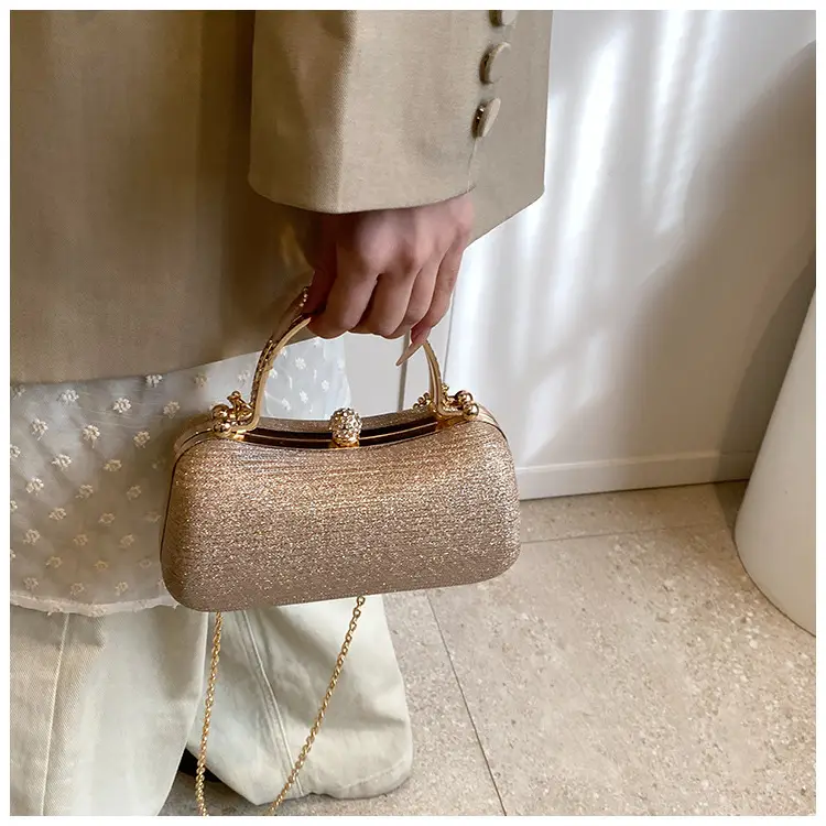 Pink Gold Chain Shoulder Crossbody Bag — feature 34