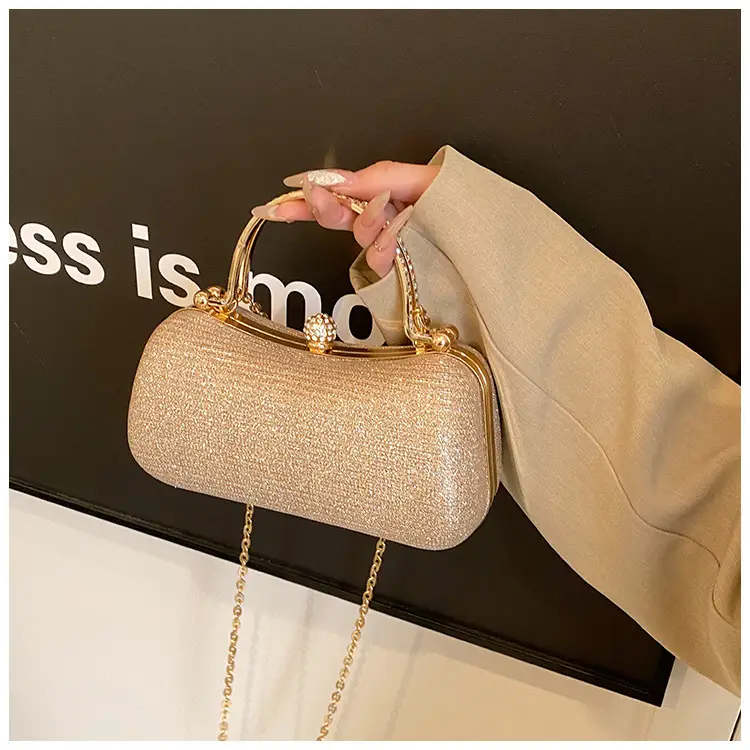 Pink Gold Chain Shoulder Crossbody Bag — feature 35