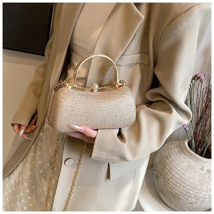 Pink Gold Chain Shoulder Crossbody Bag — feature 38