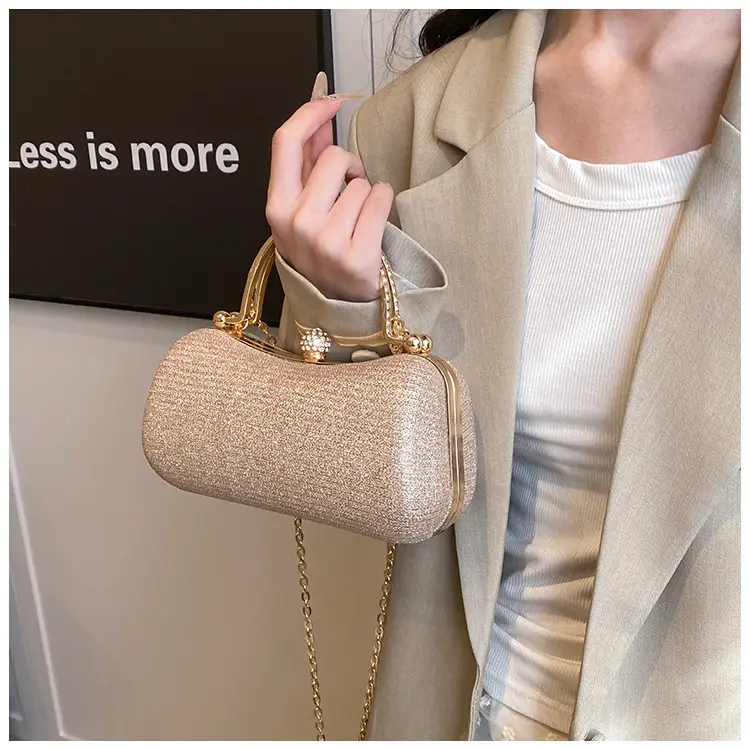 Pink Gold Chain Shoulder Crossbody Bag — feature 43