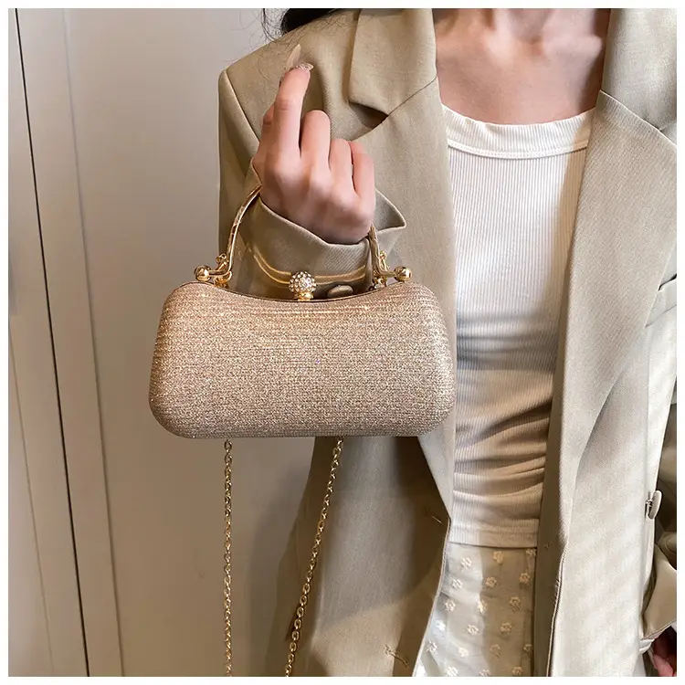 Pink Gold Chain Shoulder Crossbody Bag — feature 44