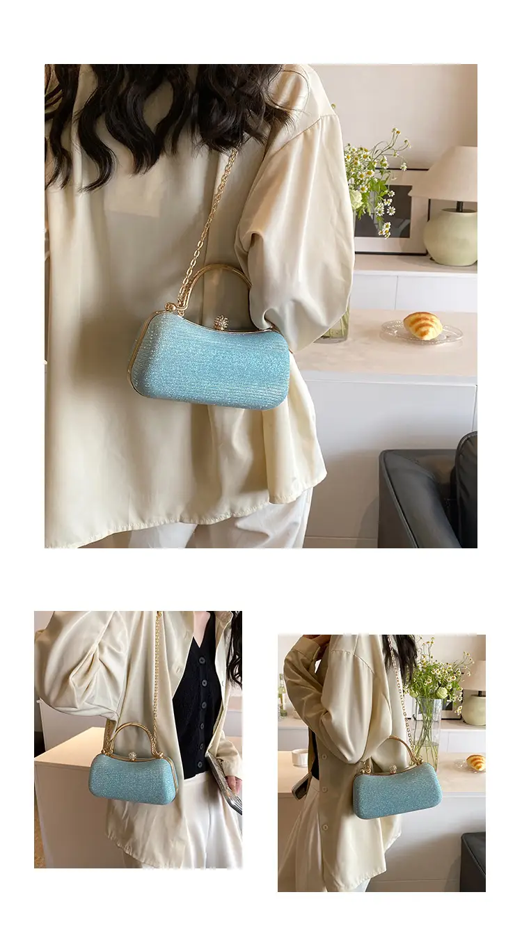 Pink Gold Chain Shoulder Crossbody Bag — feature 5