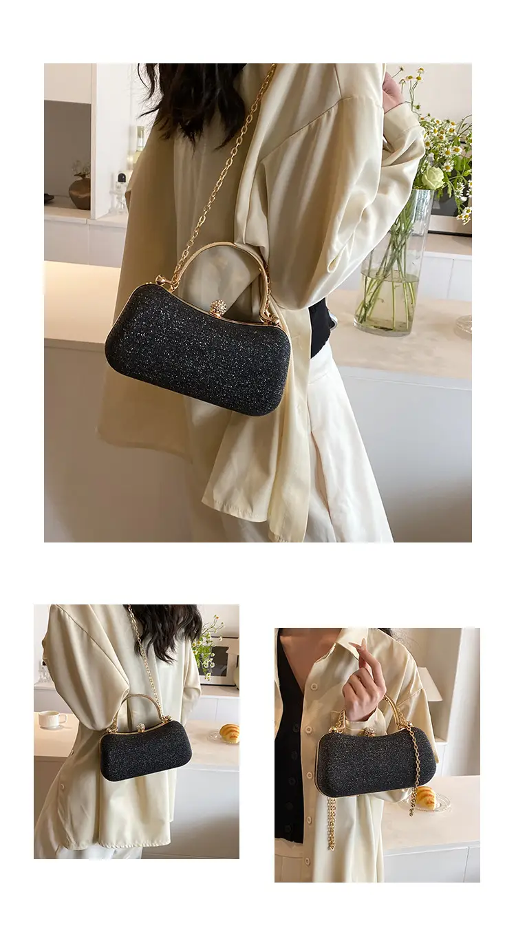 Pink Gold Chain Shoulder Crossbody Bag — feature 6