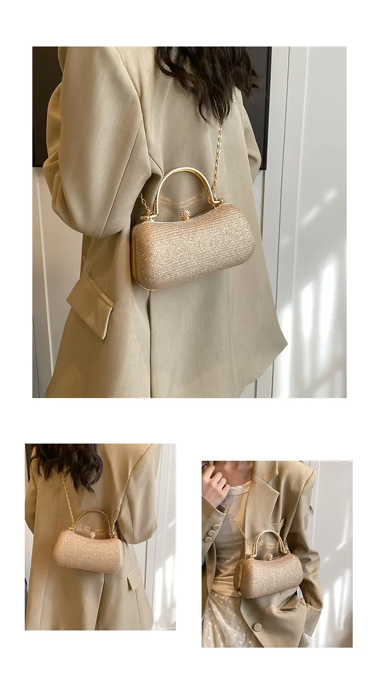 Pink Gold Chain Shoulder Crossbody Bag — feature 7