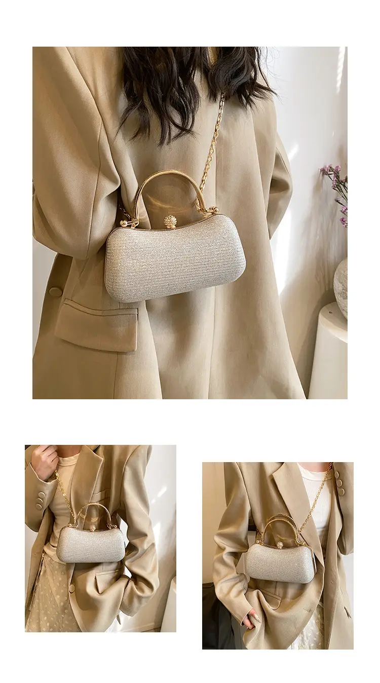 Pink Gold Chain Shoulder Crossbody Bag — feature 8