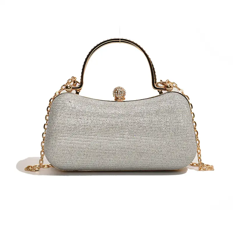 Pink Gold Chain Shoulder Crossbody Bag - Image 2