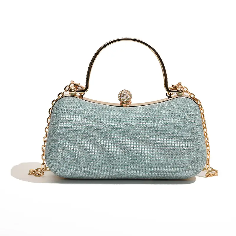 Pink Gold Chain Shoulder Crossbody Bag - Image 3