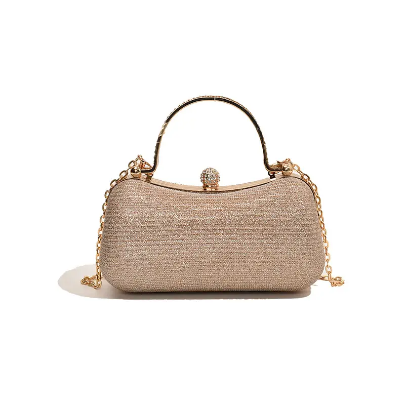 Pink Gold Chain Shoulder Crossbody Bag - Image 5