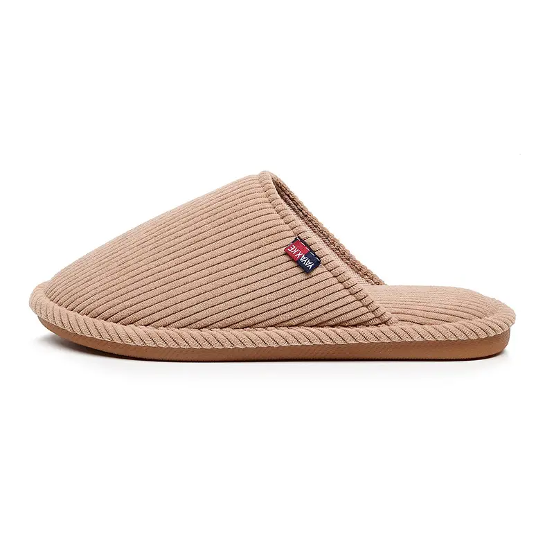 Cross-border wholesale corduroy cotton slippers women's winter 2023 new indoor home cotton mop floor non-slip mute protection