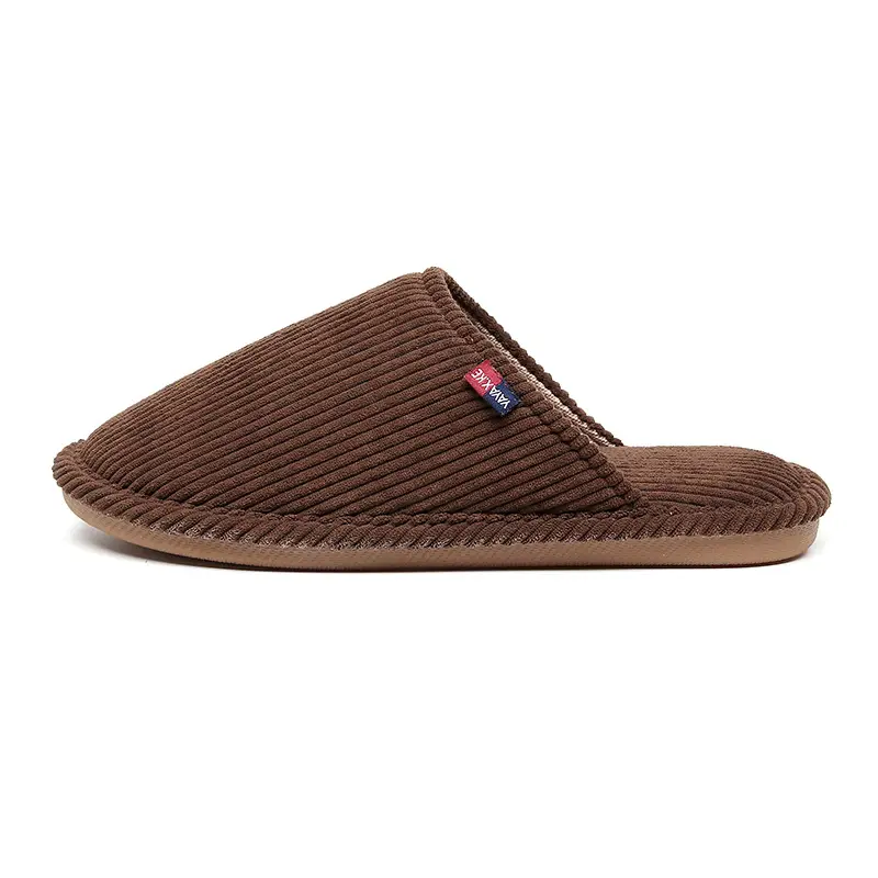 Cross-border wholesale corduroy cotton slippers women's winter 2023 new indoor home cotton mop floor non-slip mute protection