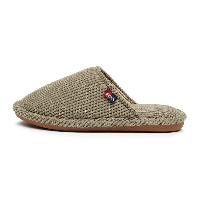 Cross-border wholesale corduroy cotton slippers women's winter 2023 new indoor home cotton mop floor non-slip mute protection