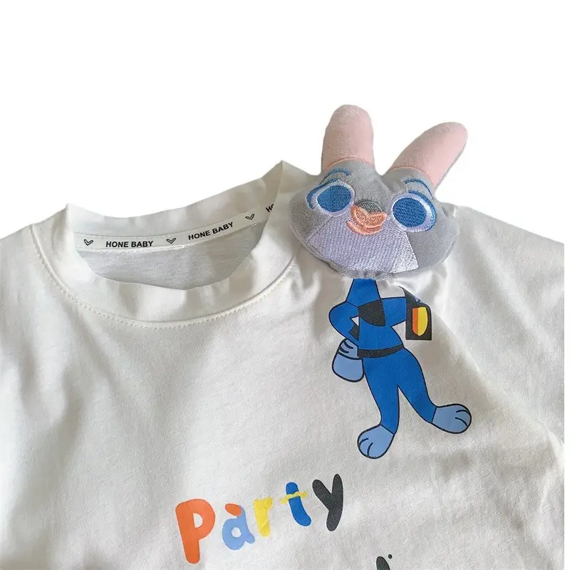 Boys 2024 Cotton T-Shirt Parity Cartoon Print - Image 7