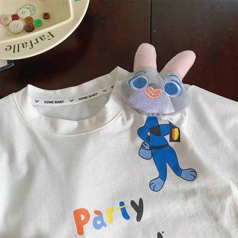 Boys 2024 Cotton T-Shirt Parity Cartoon Print — feature 15
