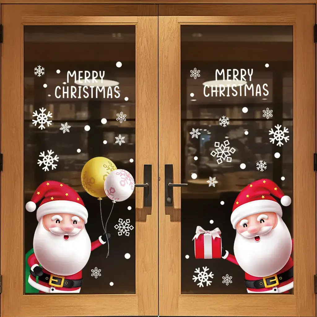 Cross Border Santa Snowman Christmas Glass Door Sticker - Image 19