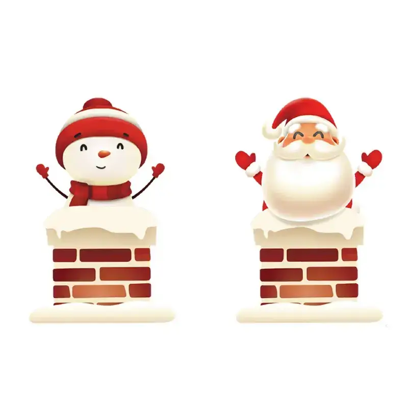 Cross Border Santa Snowman Christmas Glass Door Sticker - Image 22