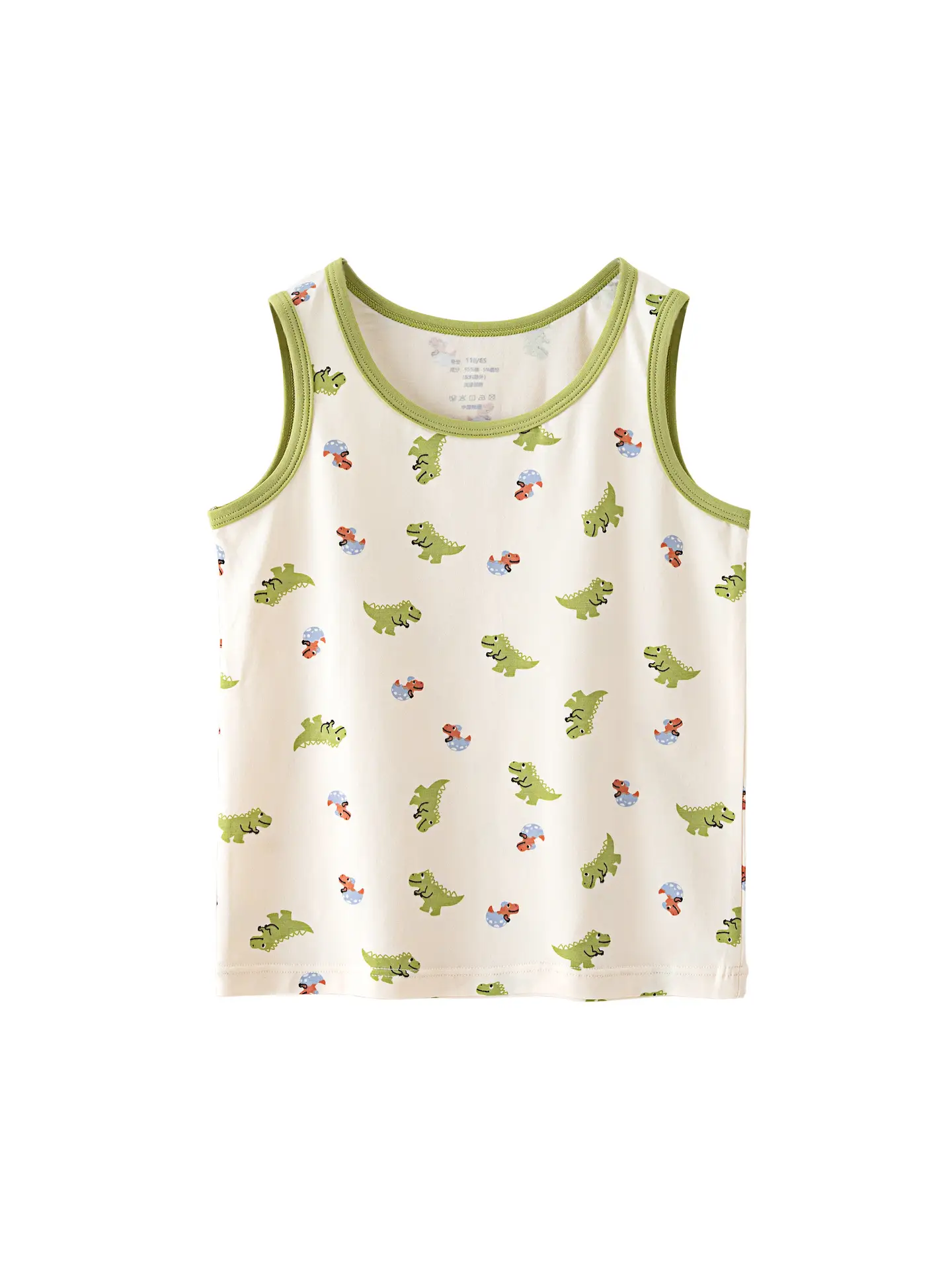 Children's Sleeveless Cotton Vest Cartoon Train Orange