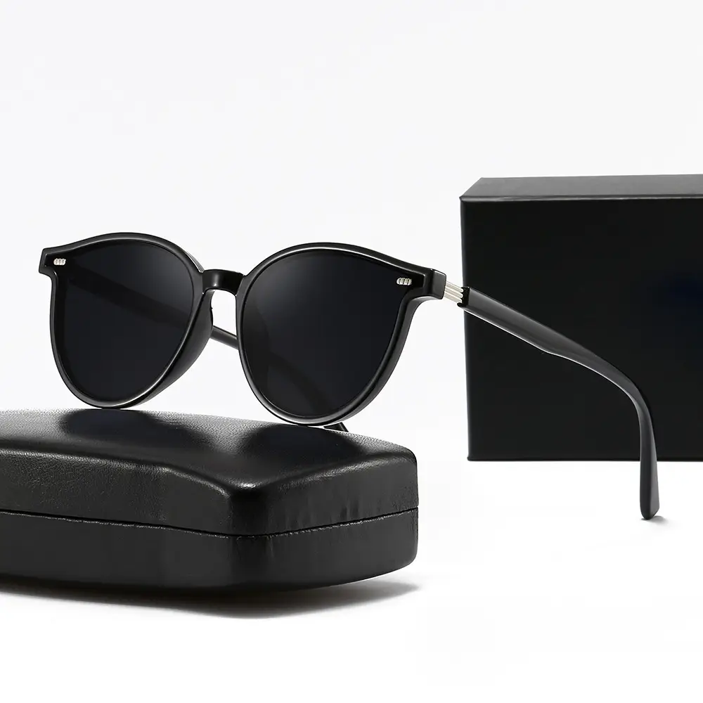 Women Anti-Ultraviolet Slimming Sunglasses Black - Image 22