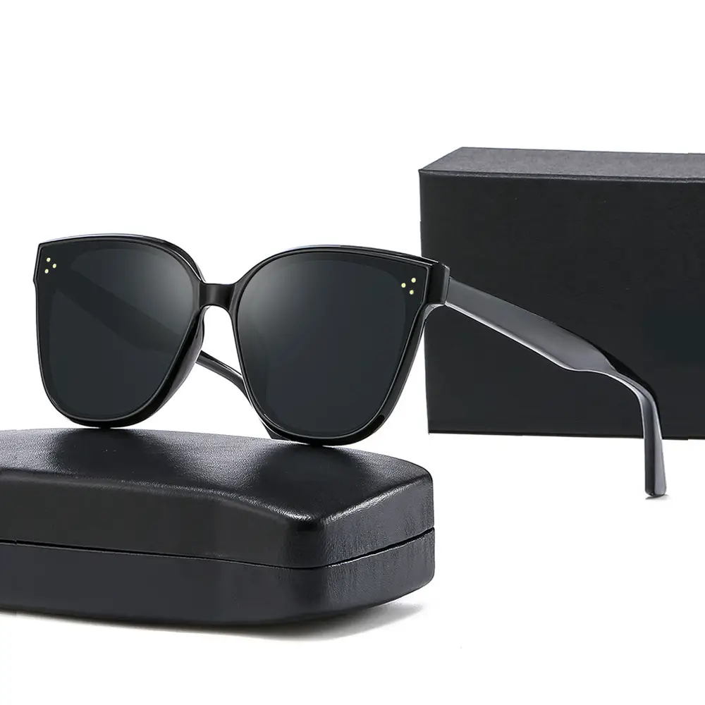 Women Anti-Ultraviolet Slimming Sunglasses Black - Image 8