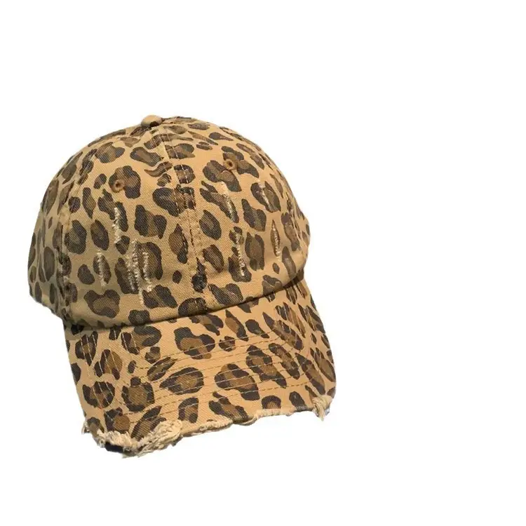Leopard Print Cap Women Men Retro Casual All Size - Image 9