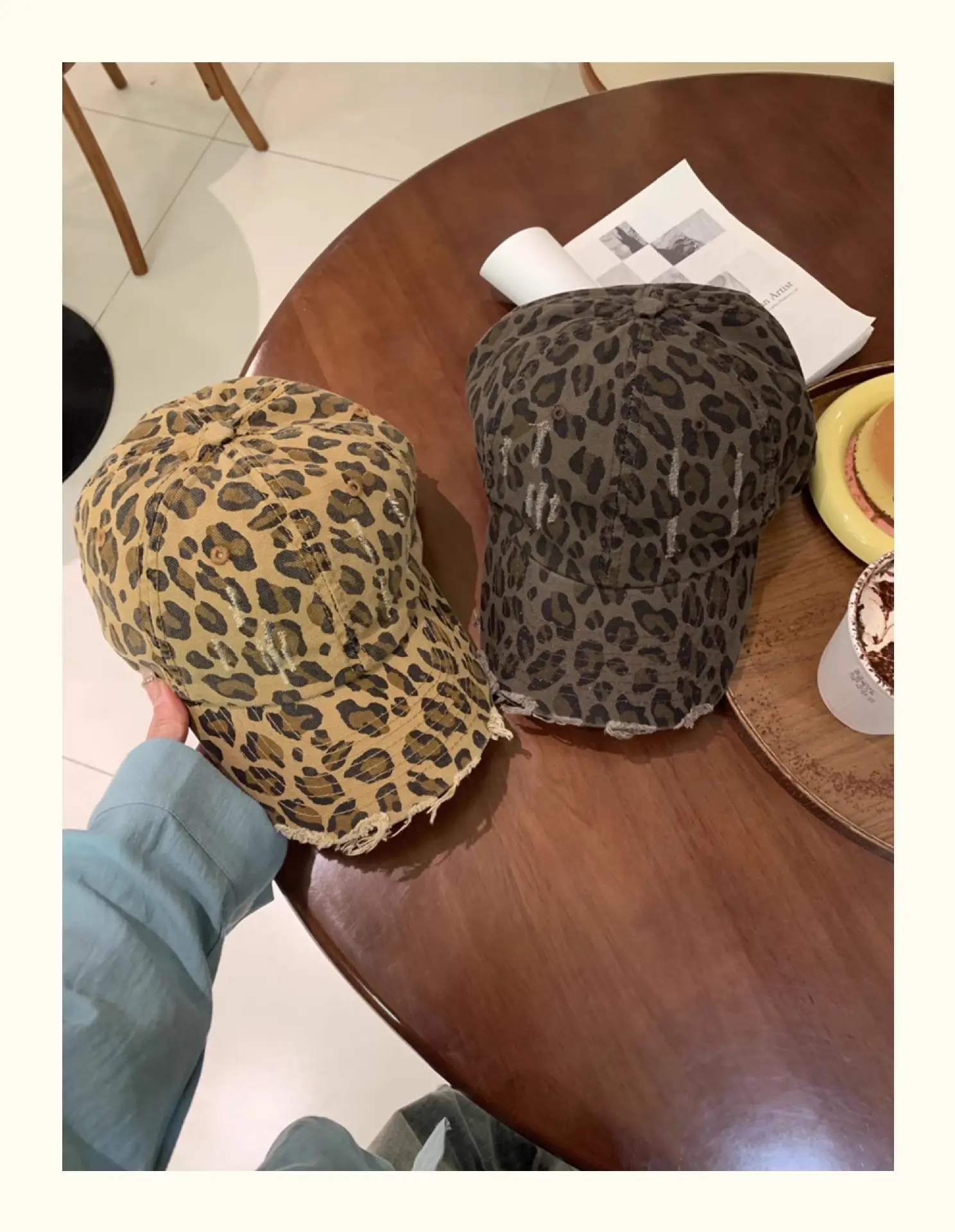 Leopard Print Cap Women Men Retro Casual All Size — feature 19
