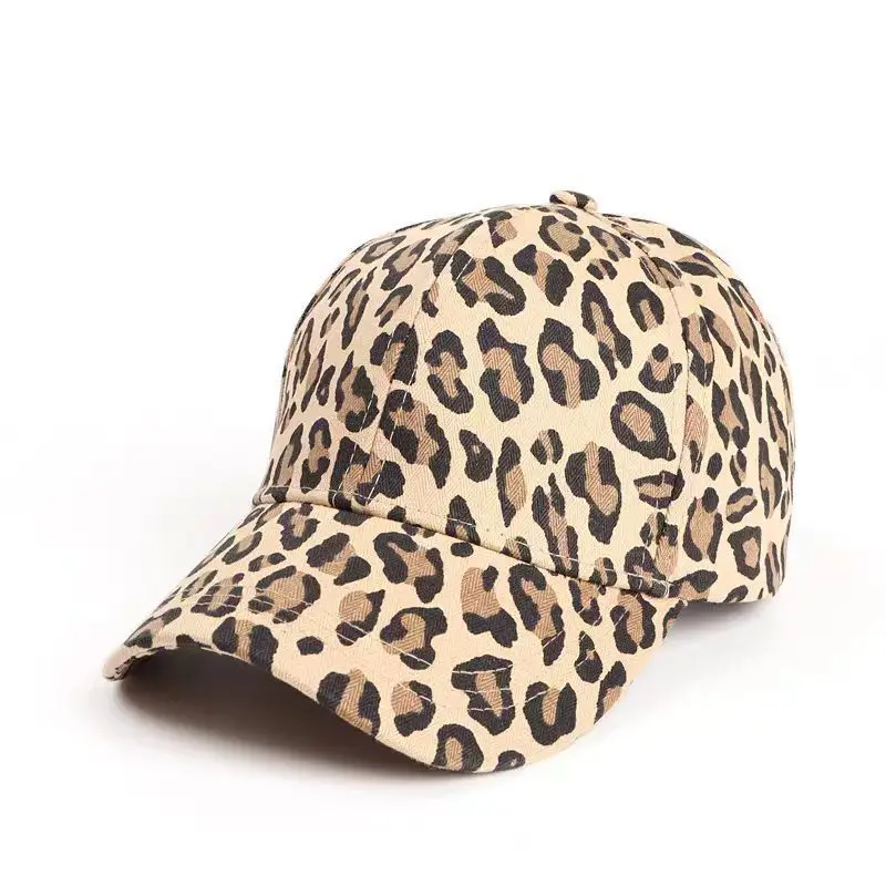 Leopard Print Cap Women Men Retro Casual All Size - Image 3
