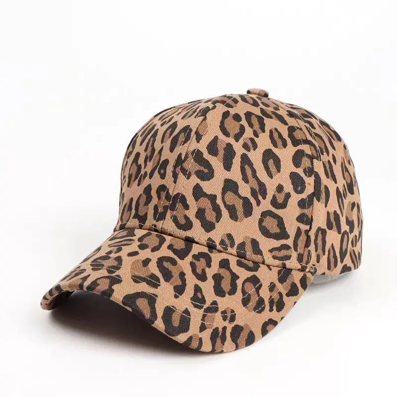 Leopard Print Cap Women Men Retro Casual All Size - Image 4