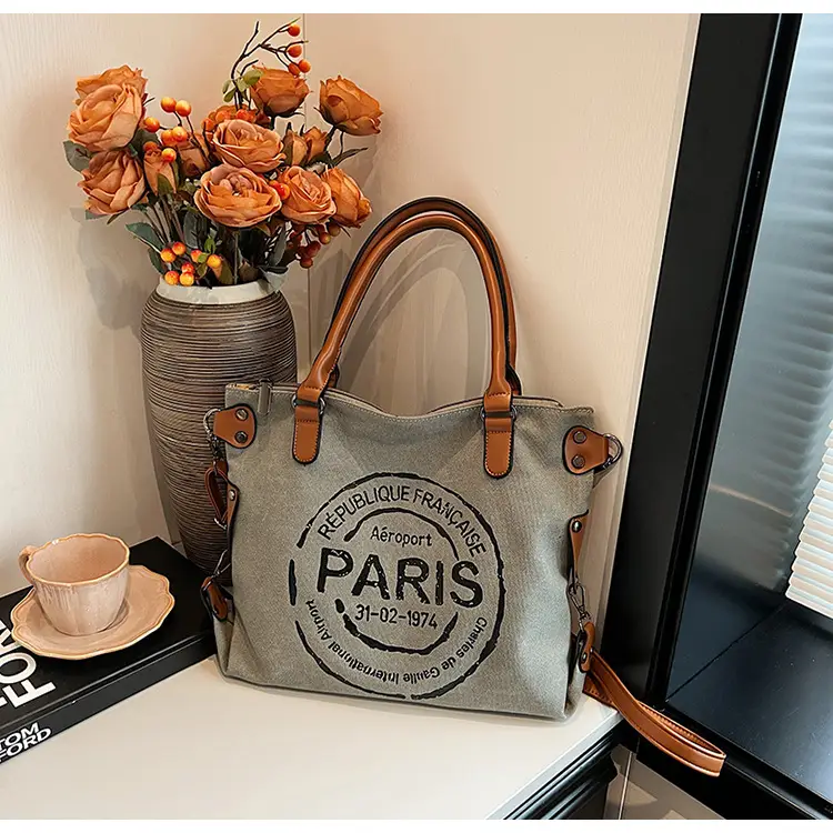 Women's Casual Canvas Tote Bag Large Capacity 2024 — feature 11