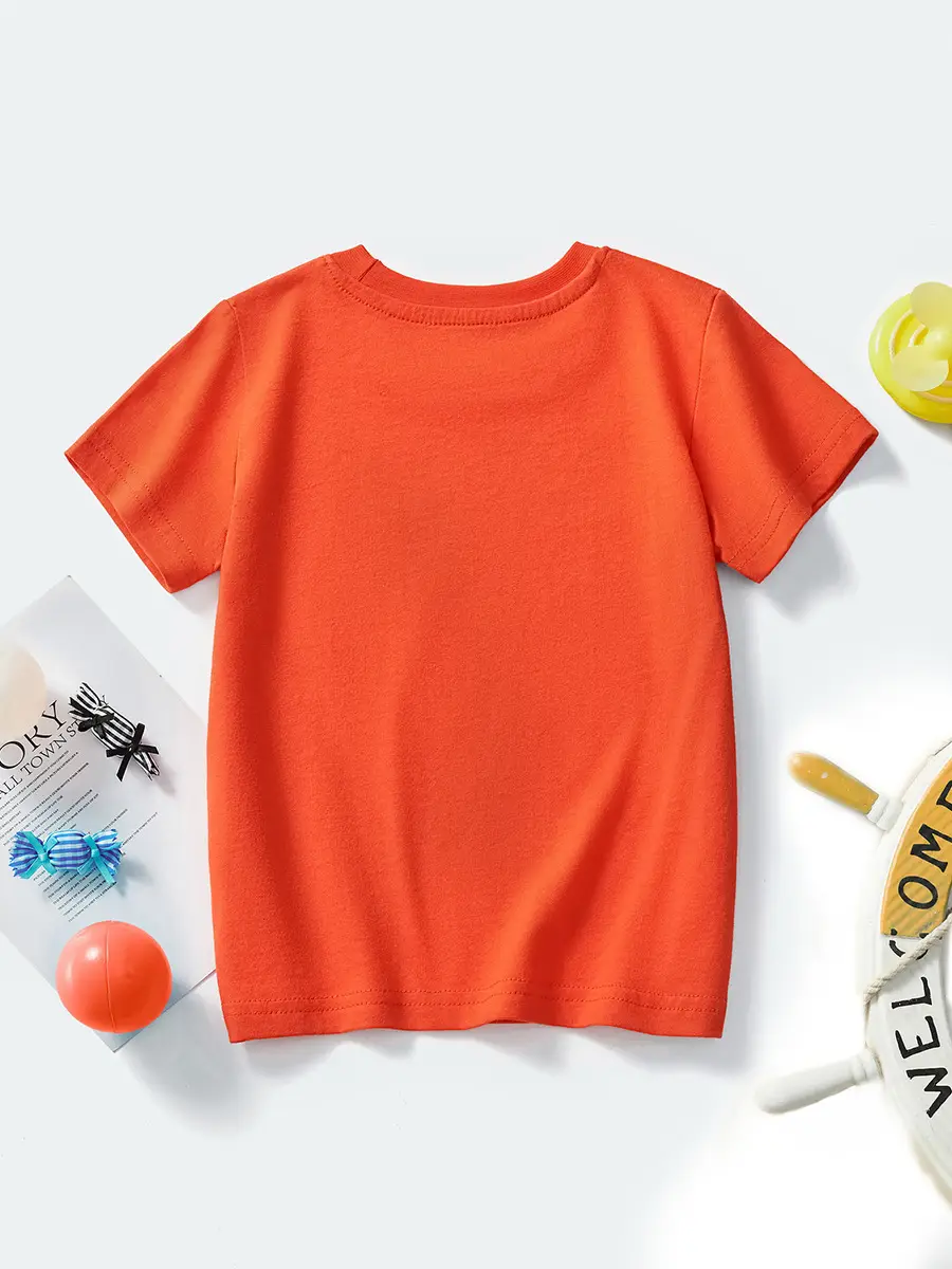 Kids T-Shirt Orange Cartoon Excavator 2025 - Image 7
