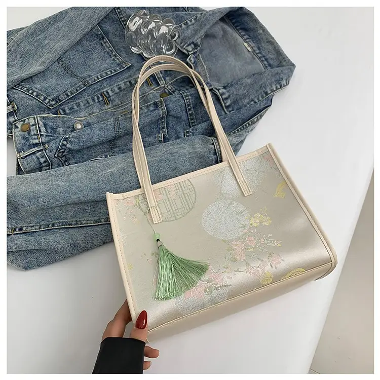 Women's New Chinese Style Shoulder Bag with Tassel - Image 4