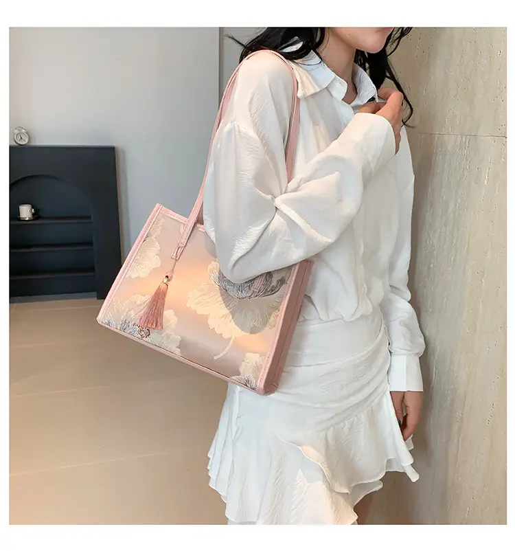Women's New Chinese Style Shoulder Bag with Tassel — feature 20