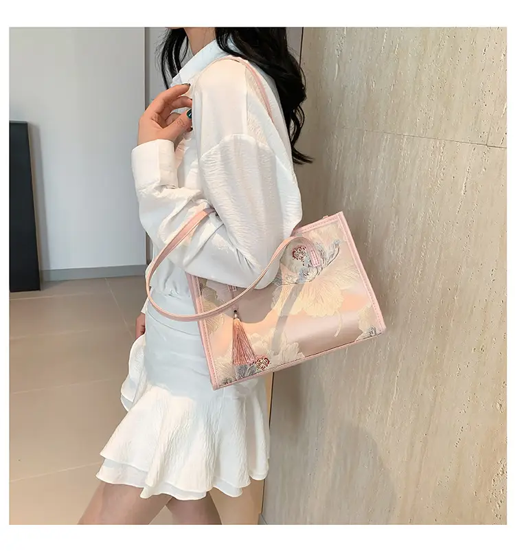 Women's New Chinese Style Shoulder Bag with Tassel — feature 23