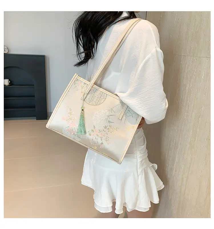 Women's New Chinese Style Shoulder Bag with Tassel — feature 24