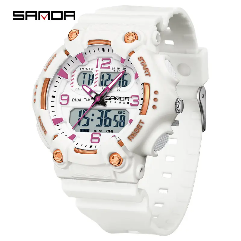 Sanda Red Blue Digital Watch for Boys Girls Sports Waterproof - Image 11