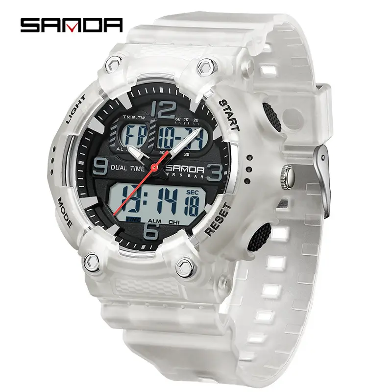 Sanda Red Blue Digital Watch for Boys Girls Sports Waterproof - Image 16