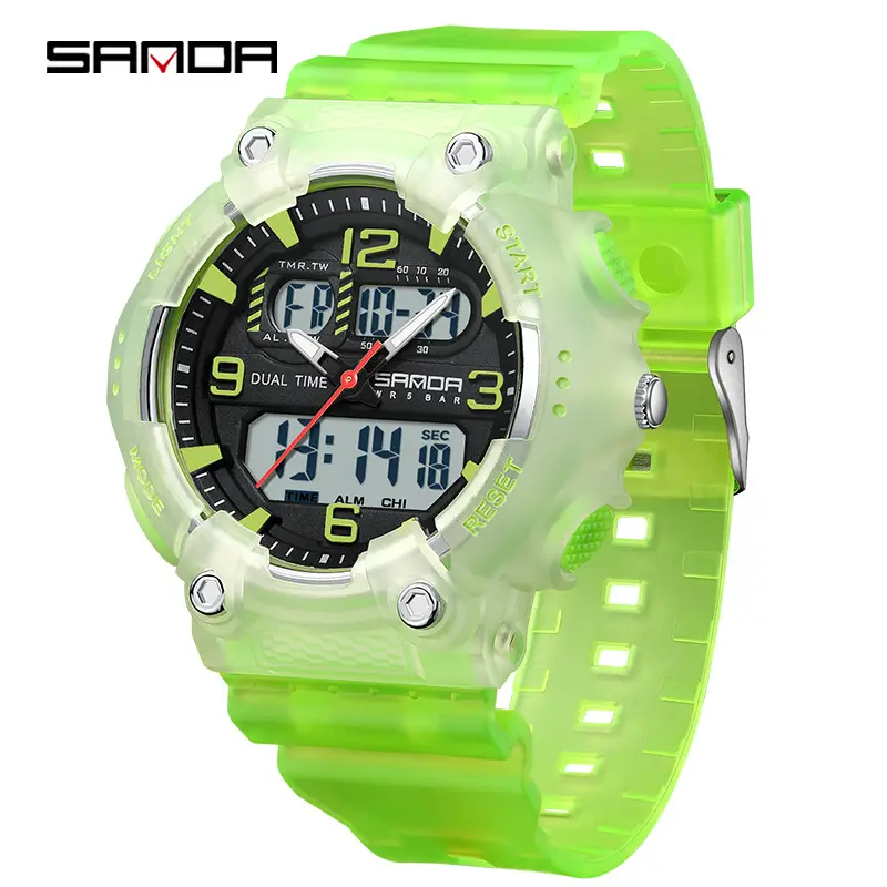 Sanda Red Blue Digital Watch for Boys Girls Sports Waterproof - Image 17